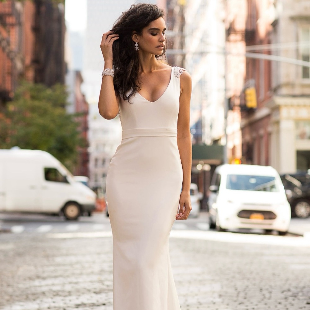 Anna Campbell Blake Ivory Silk Wedding Dress
